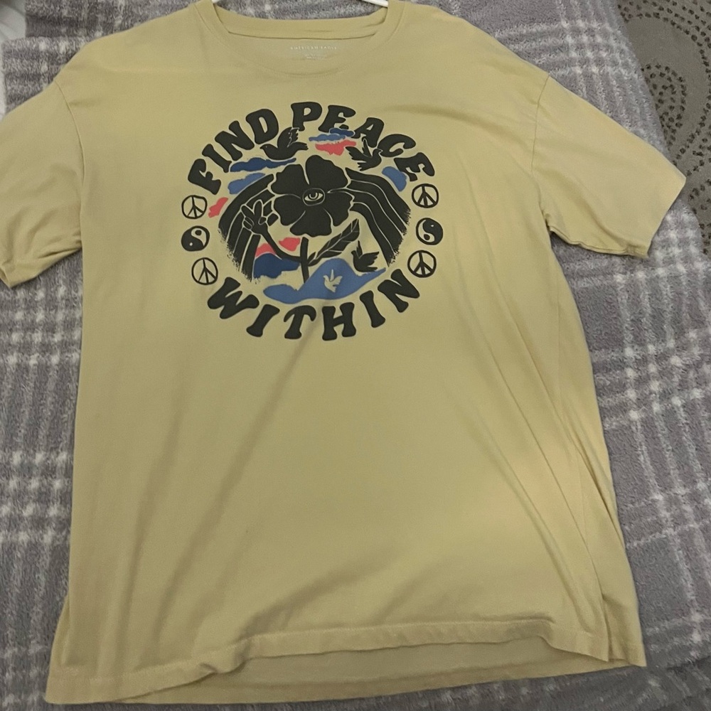 Find peace within oversized American Eagle shirt ￼